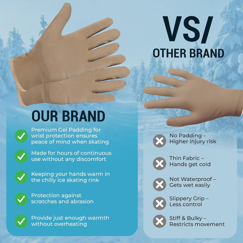 Kami-So Figure Skating Gloves for Girls | Gel Padded Ice Skate Gloves | Thermal, Padded Wrist Protection | Multiple Colors - Image 5